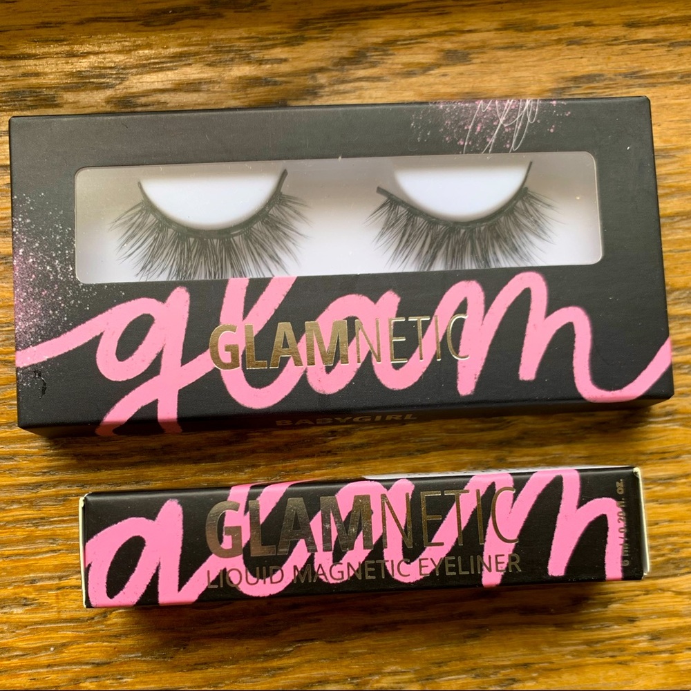 BNIB GLAMNETIC Babydoll lashes & liquid Liner